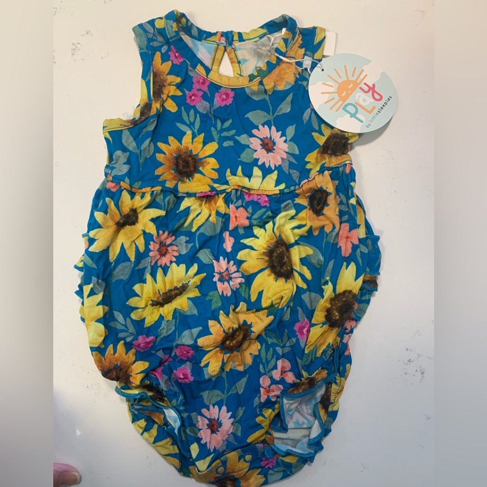 NWT Little Sleepies Sunflower Bamboo Romper 12–18M